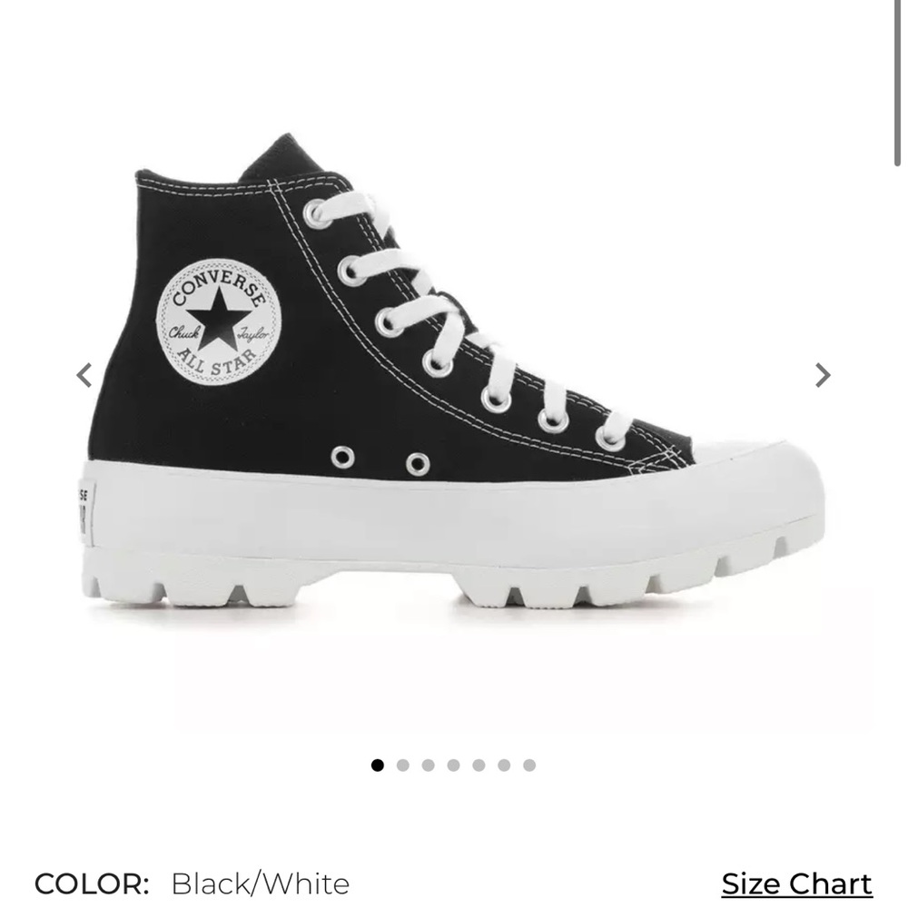 Barely worn platform black converse